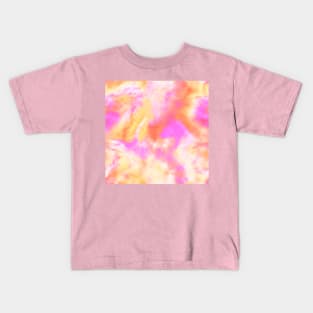 Vibrant Pink and Orange Tie-Dye Kids T-Shirt